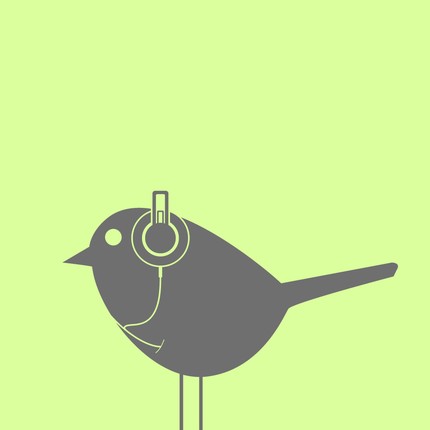 Bird with Headphones