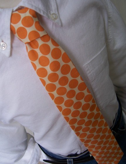 Tangerine Dots Tie